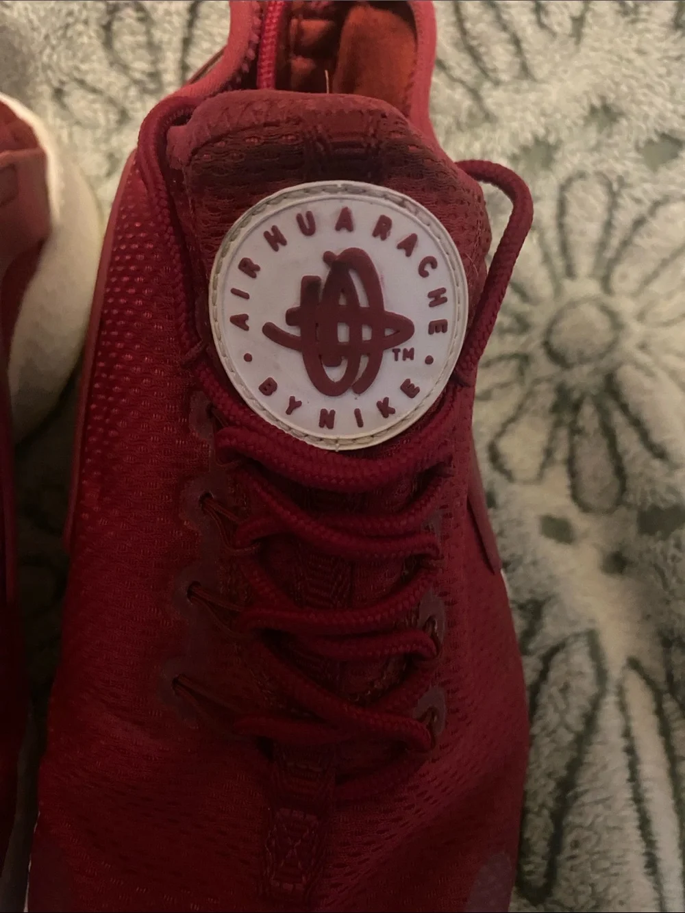 Nike Air Huarache Women's Athletic Shoes in Burgundy Red